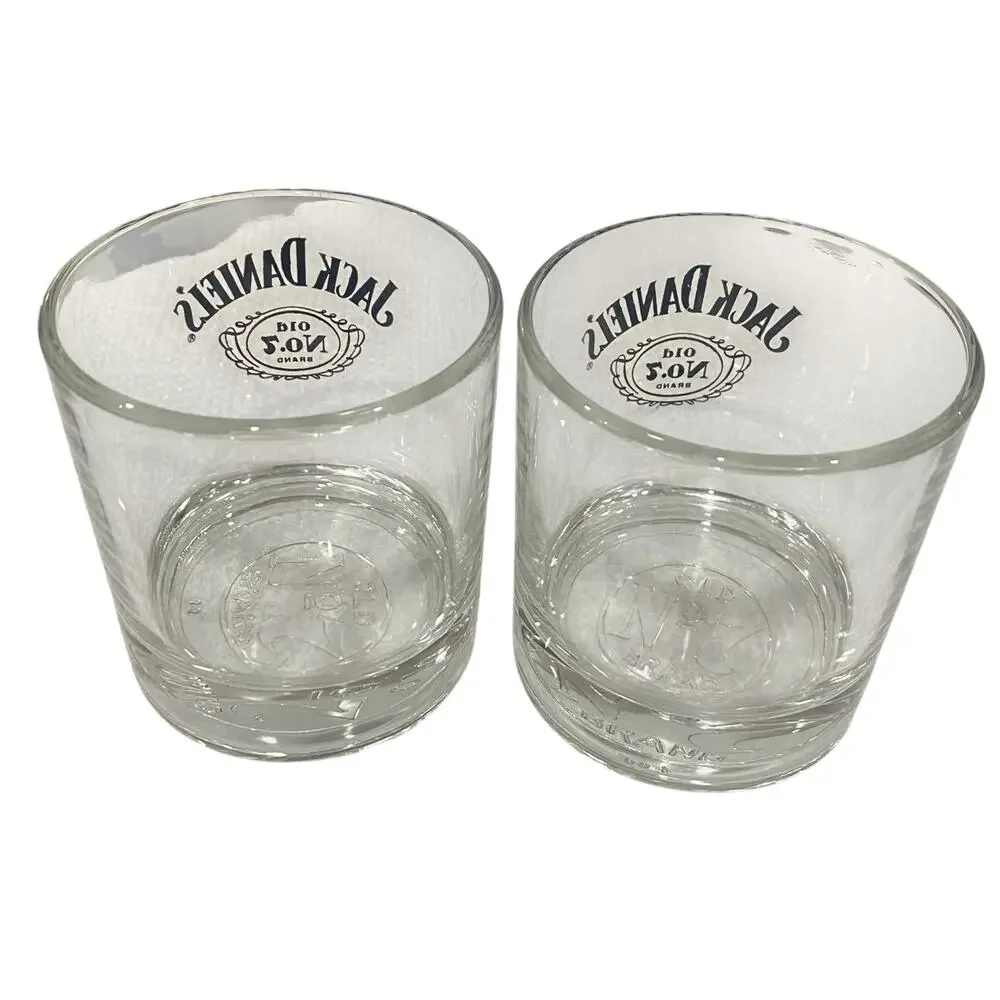 Set of 2 Jack Daniels Glasses Bourbon Whiskey Rocks Limited Edition